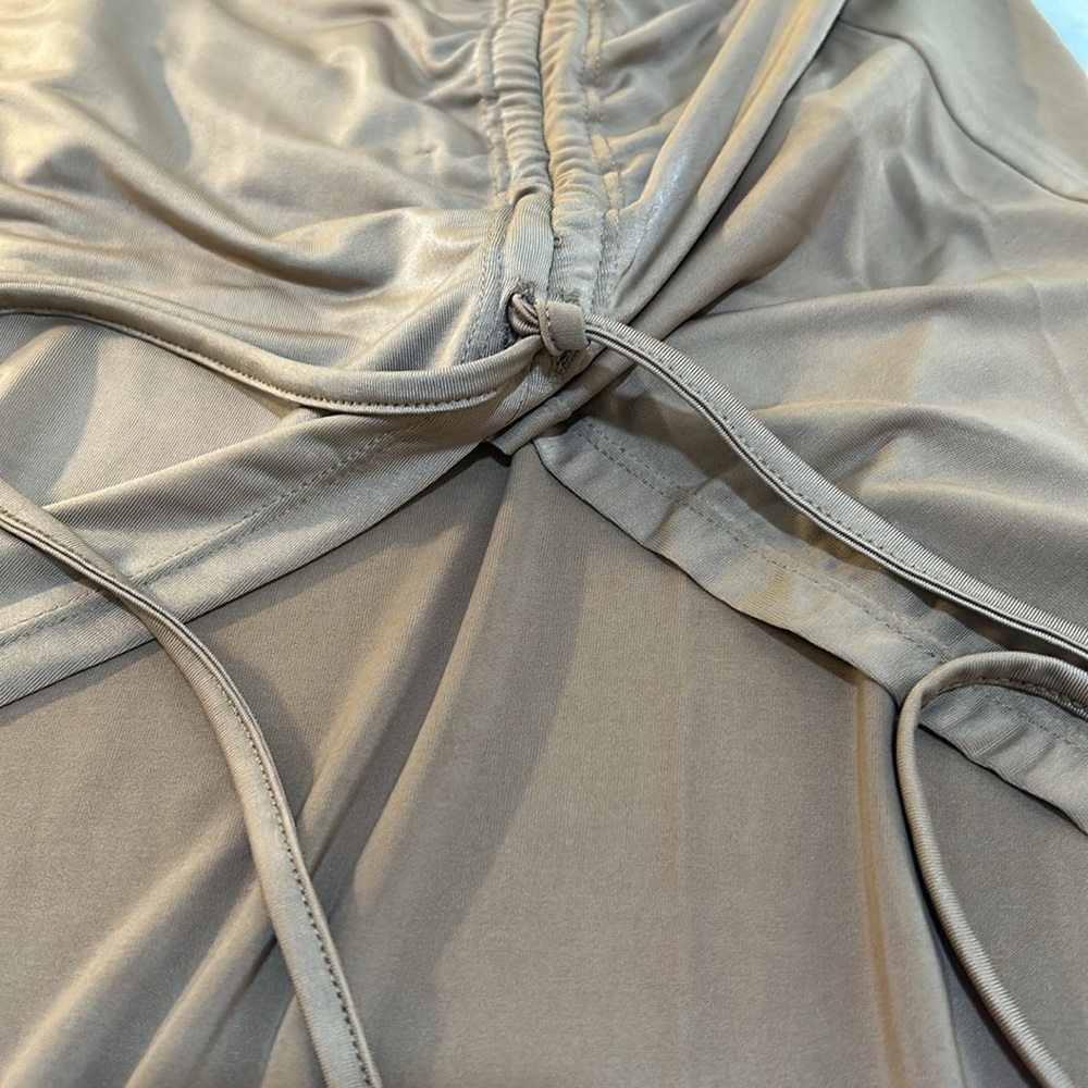SHOESDAZZEL FLATTERING RUCHED SKIRT SIZE XXL BROWN NEW - Picture 10 of 12